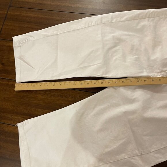 Lee Womens Relaxed Fit Straight Leg White Denim Jeans Size 16 capri - Picture 5 of 11